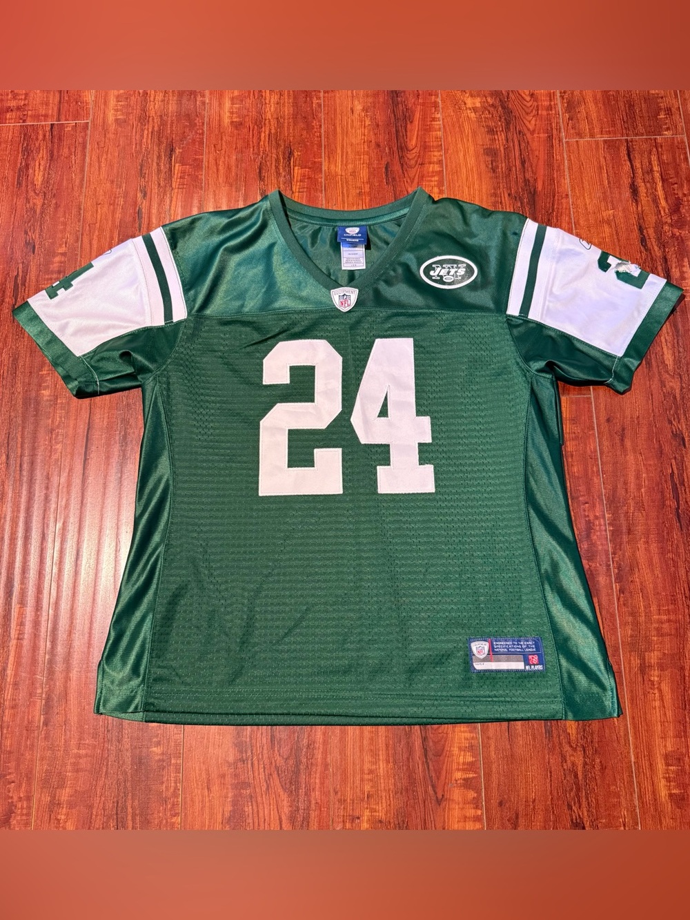 Darrelle Revis #24 Womens Reebok NFL New York Jets Jersey Sz Large Read Info Blw